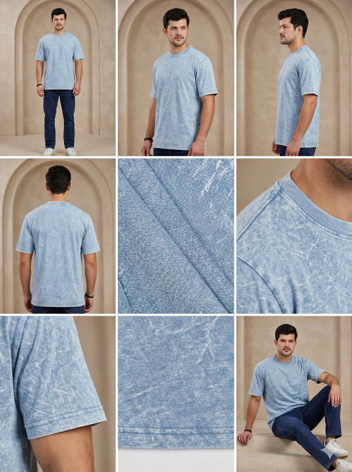 Cocoa Textured Crew Neck Tee