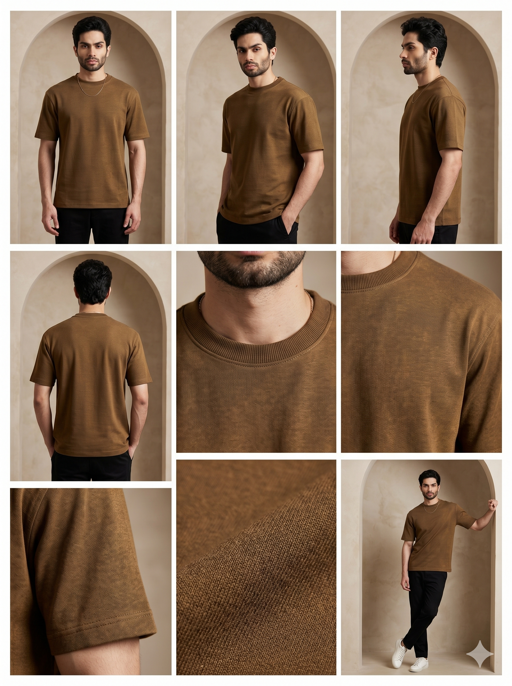 Mocha Waffle Texture Tee