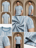Taupe Abstract Jacquard Tee