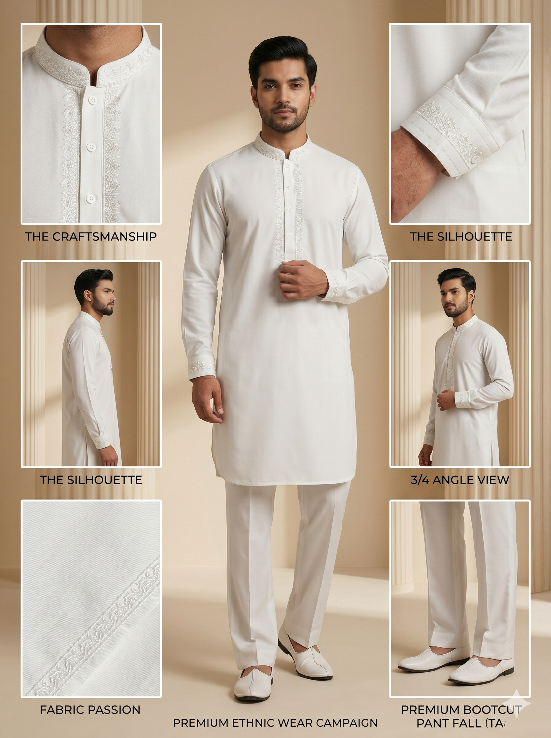 Armani Embroidary ShortKurta Bootcut Design 2