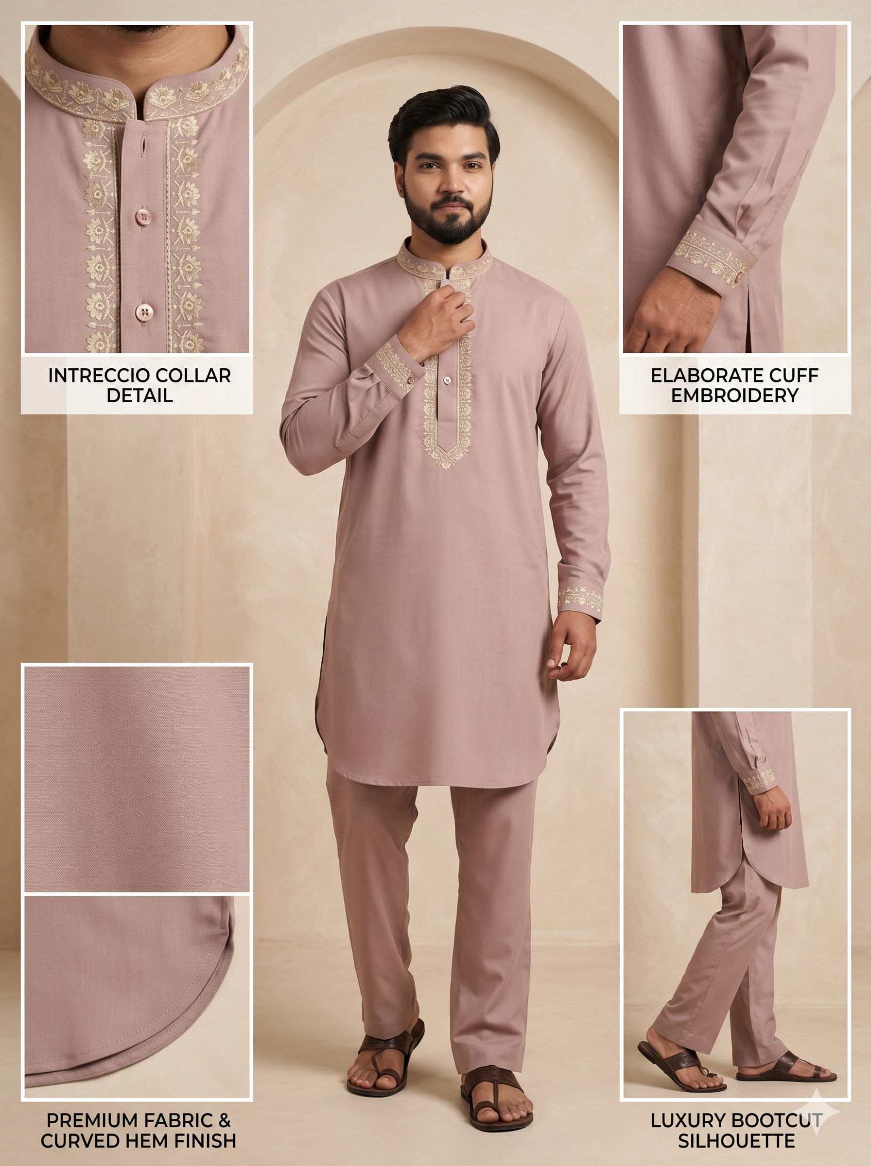 Armani Embroidary ShortKurta Bootcut