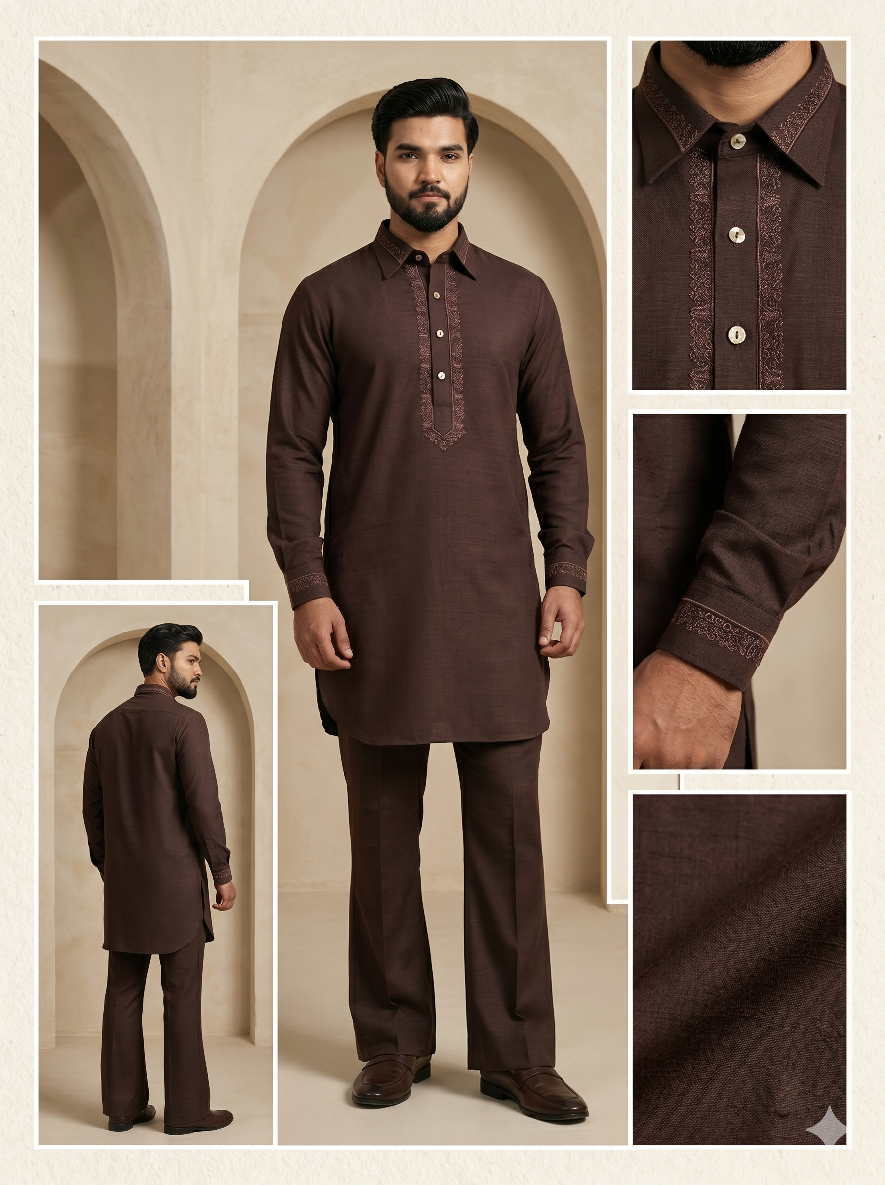 Armani Embroidary ShortKurta Bootcut Design 2