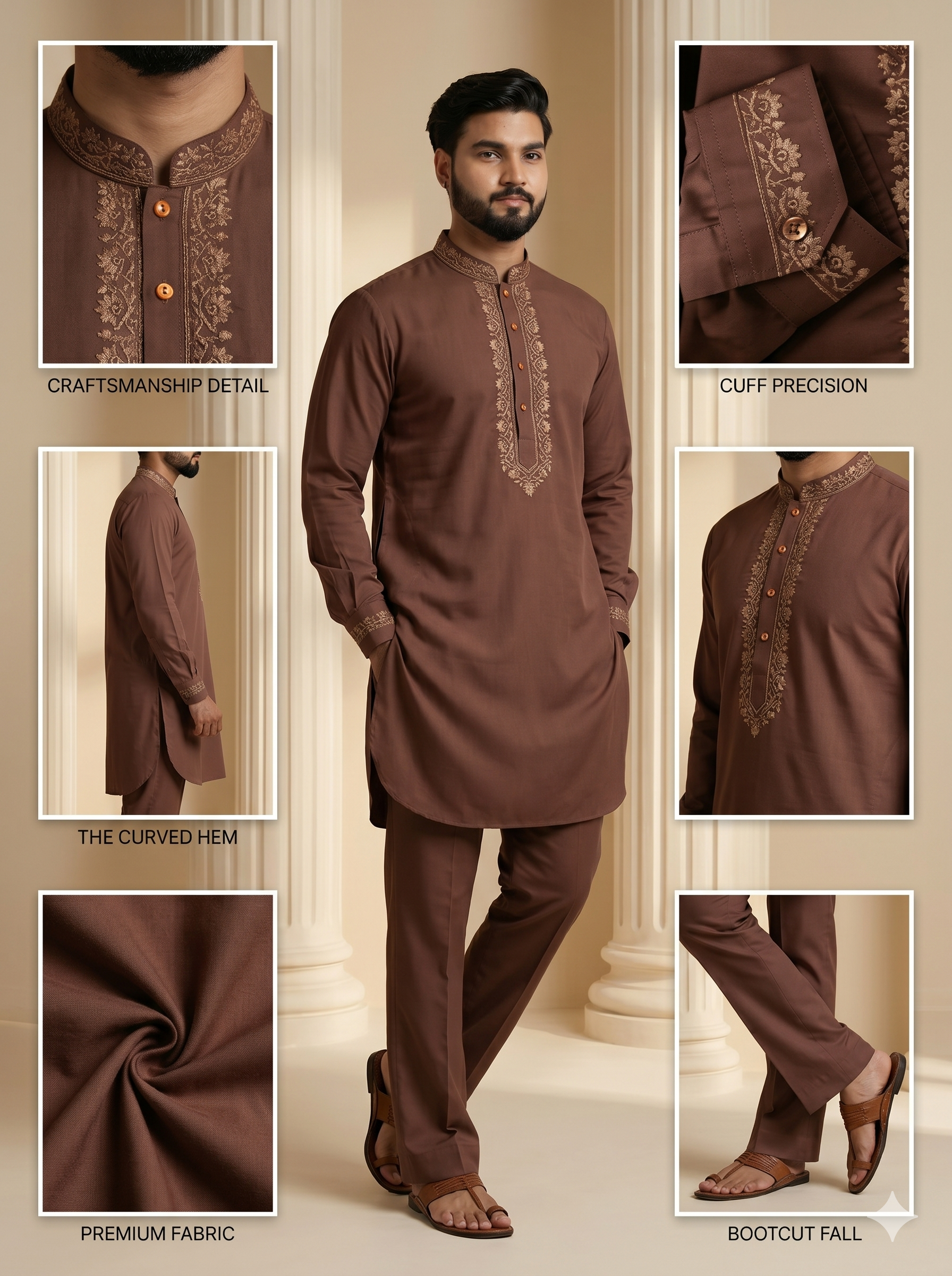 Armani Embroidary ShortKurta Bootcut
