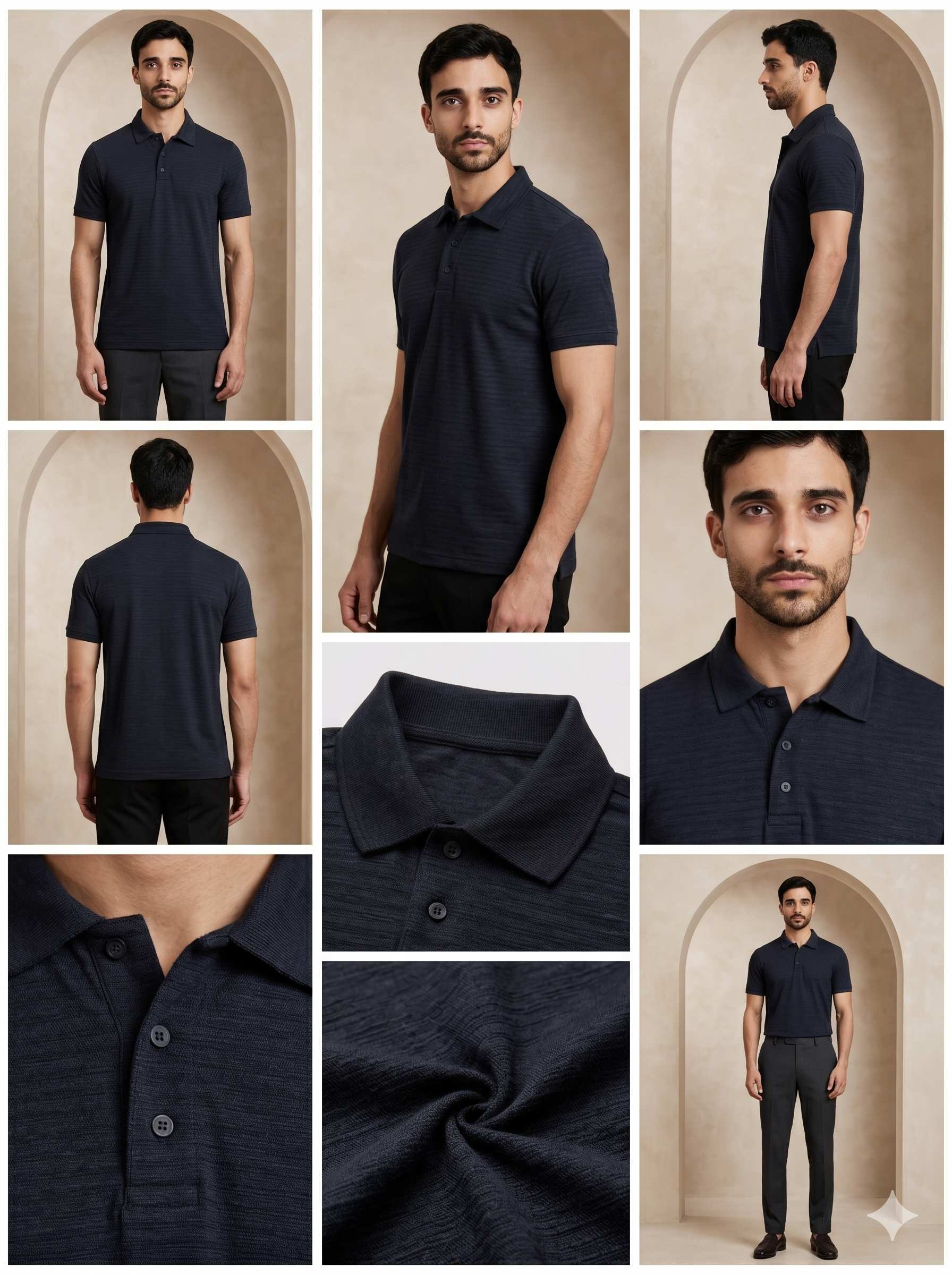 The Aurelius Textured Polo T-Shirt