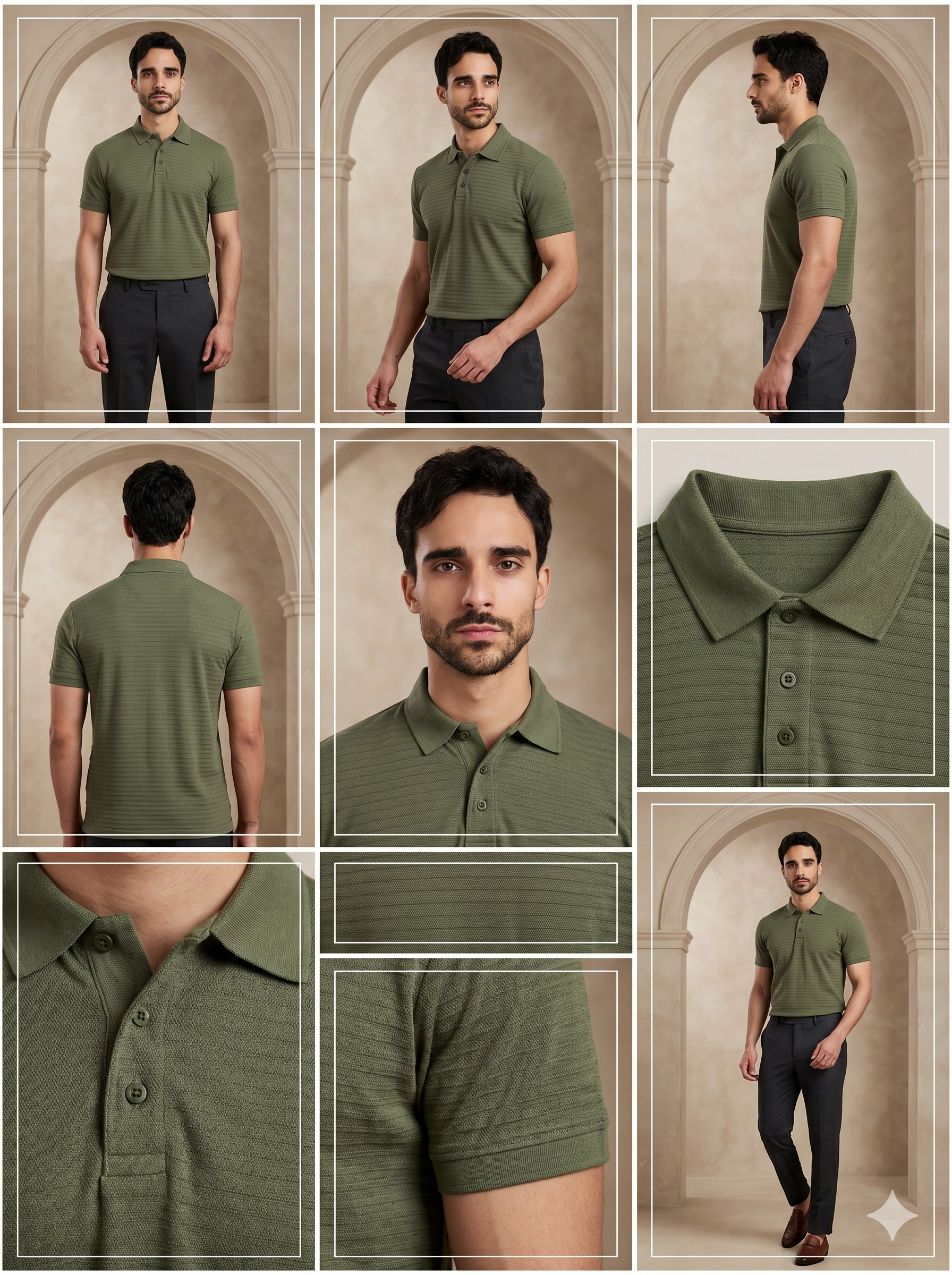 The Aurelius Textured Polo T-Shirt