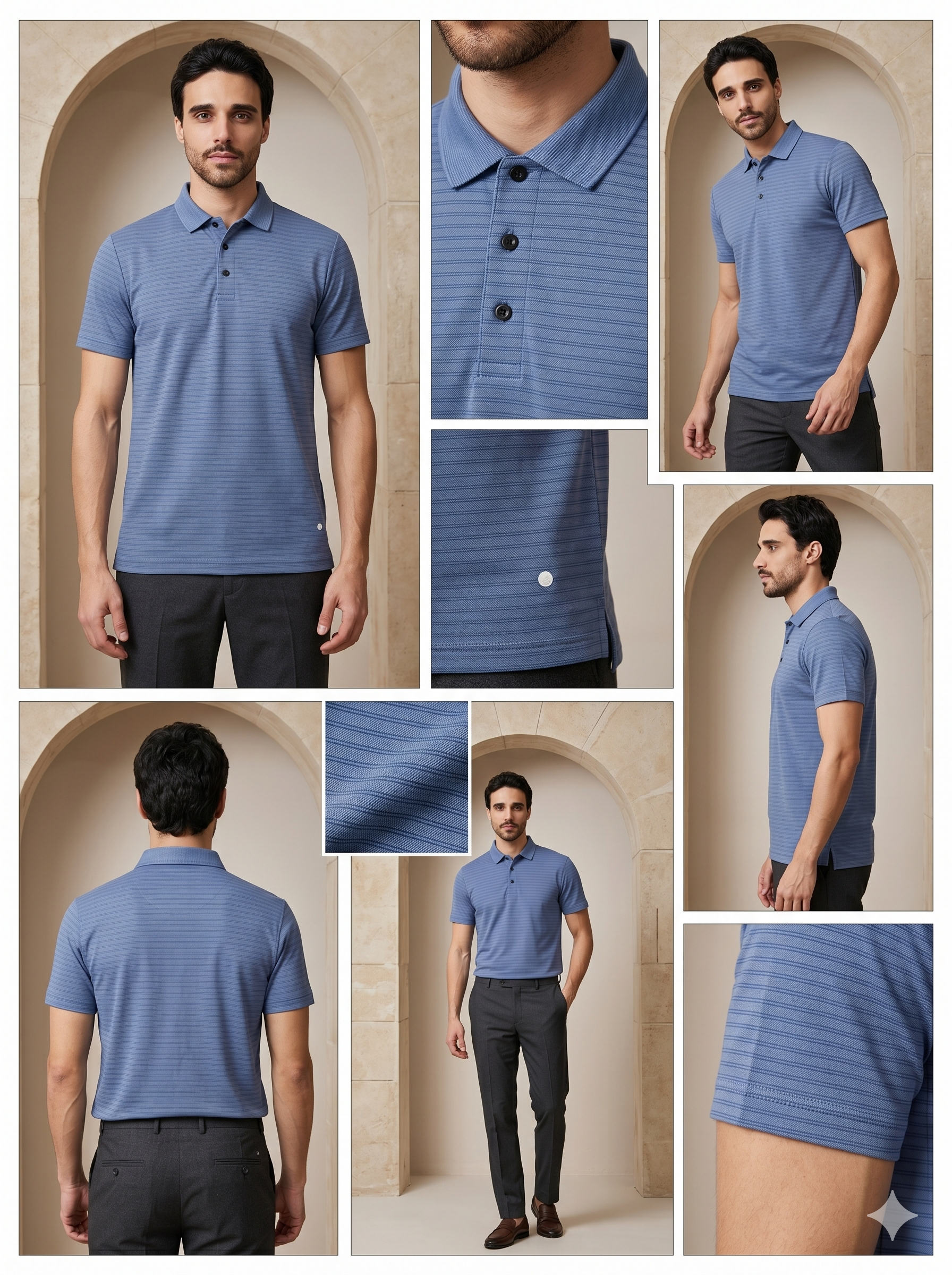 The Aurelius Textured Polo T-Shirt