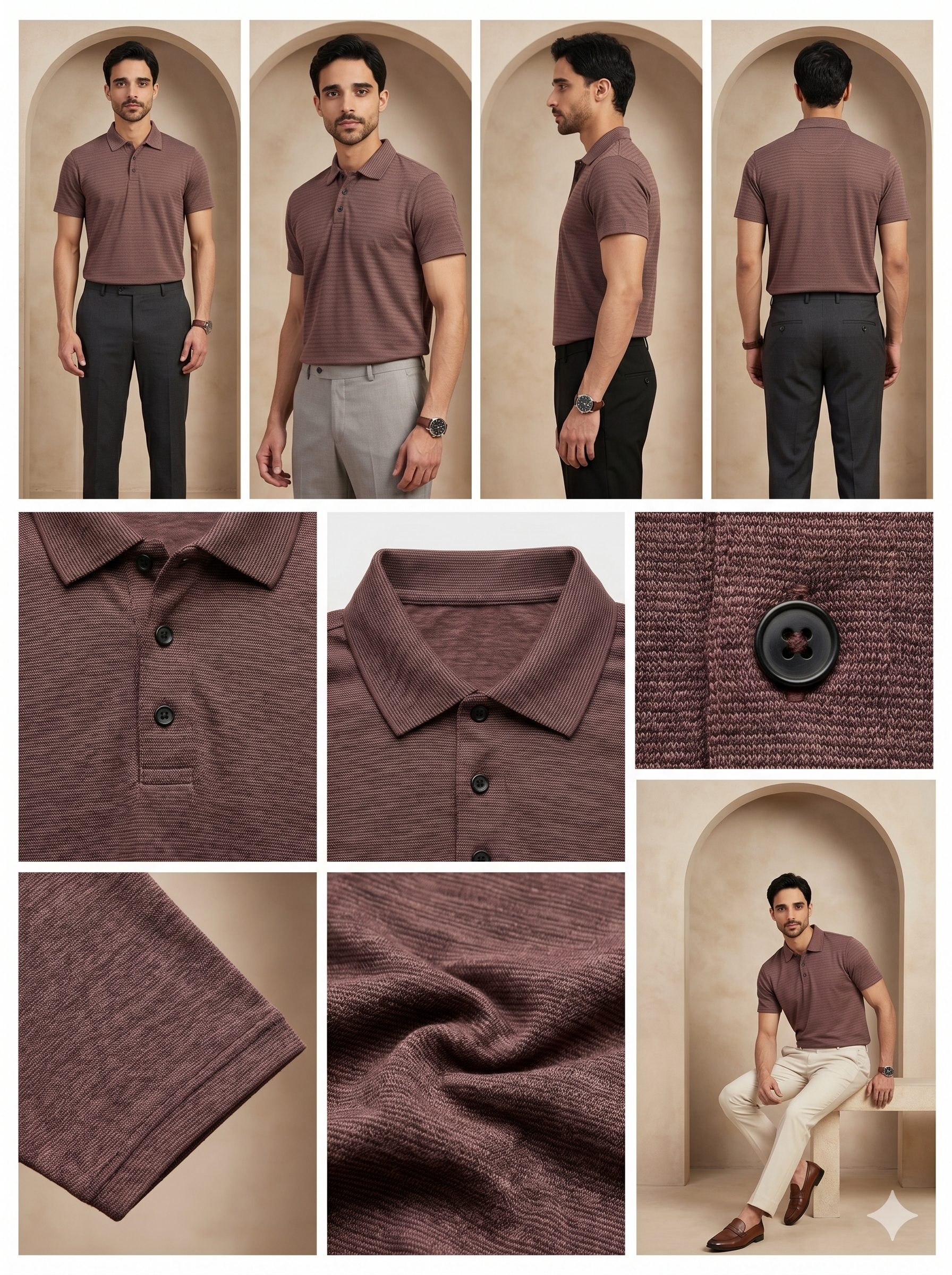 The Aurelius Textured Polo T-Shirt