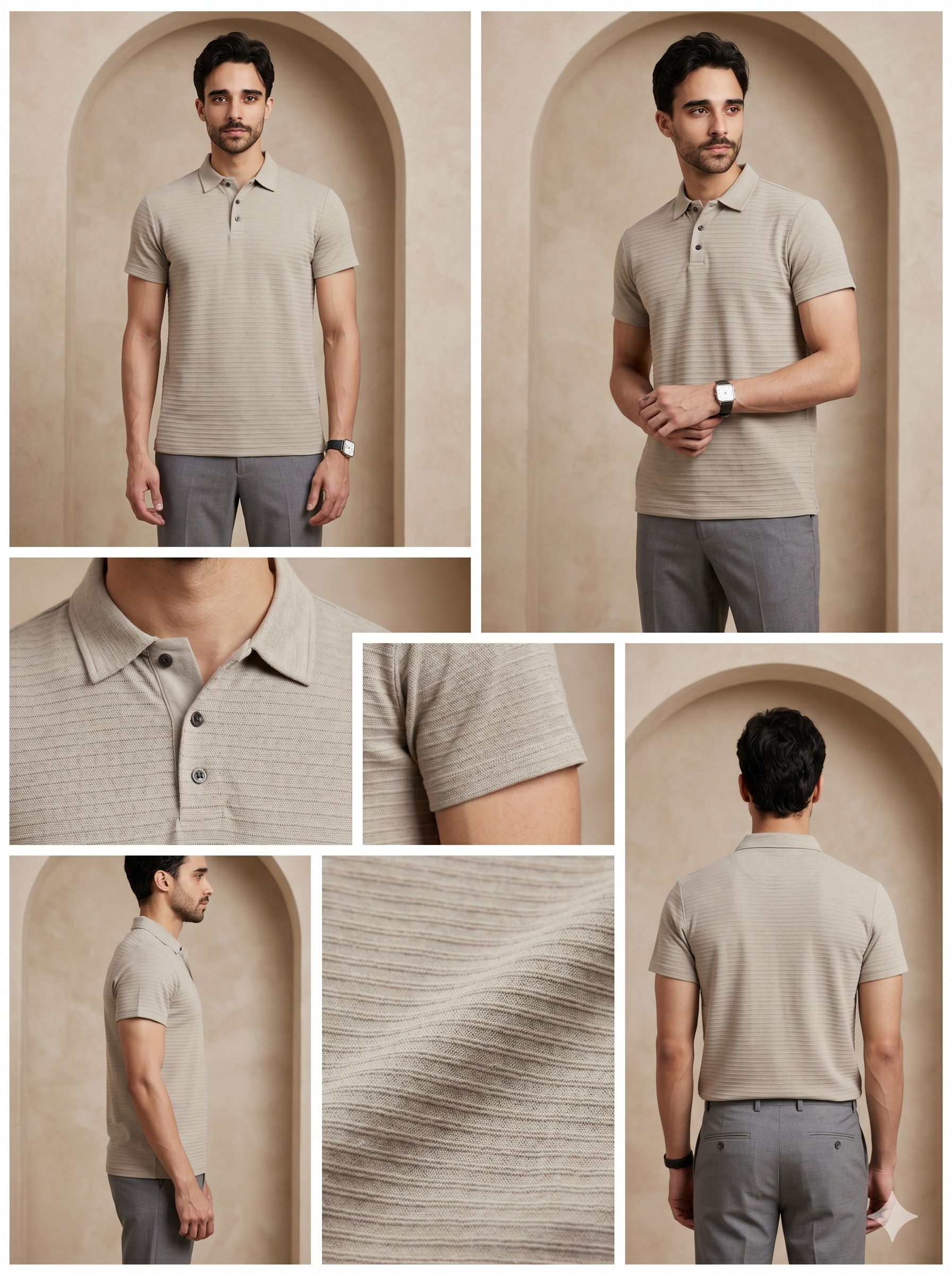 The Aurelius Textured Polo T-Shirt