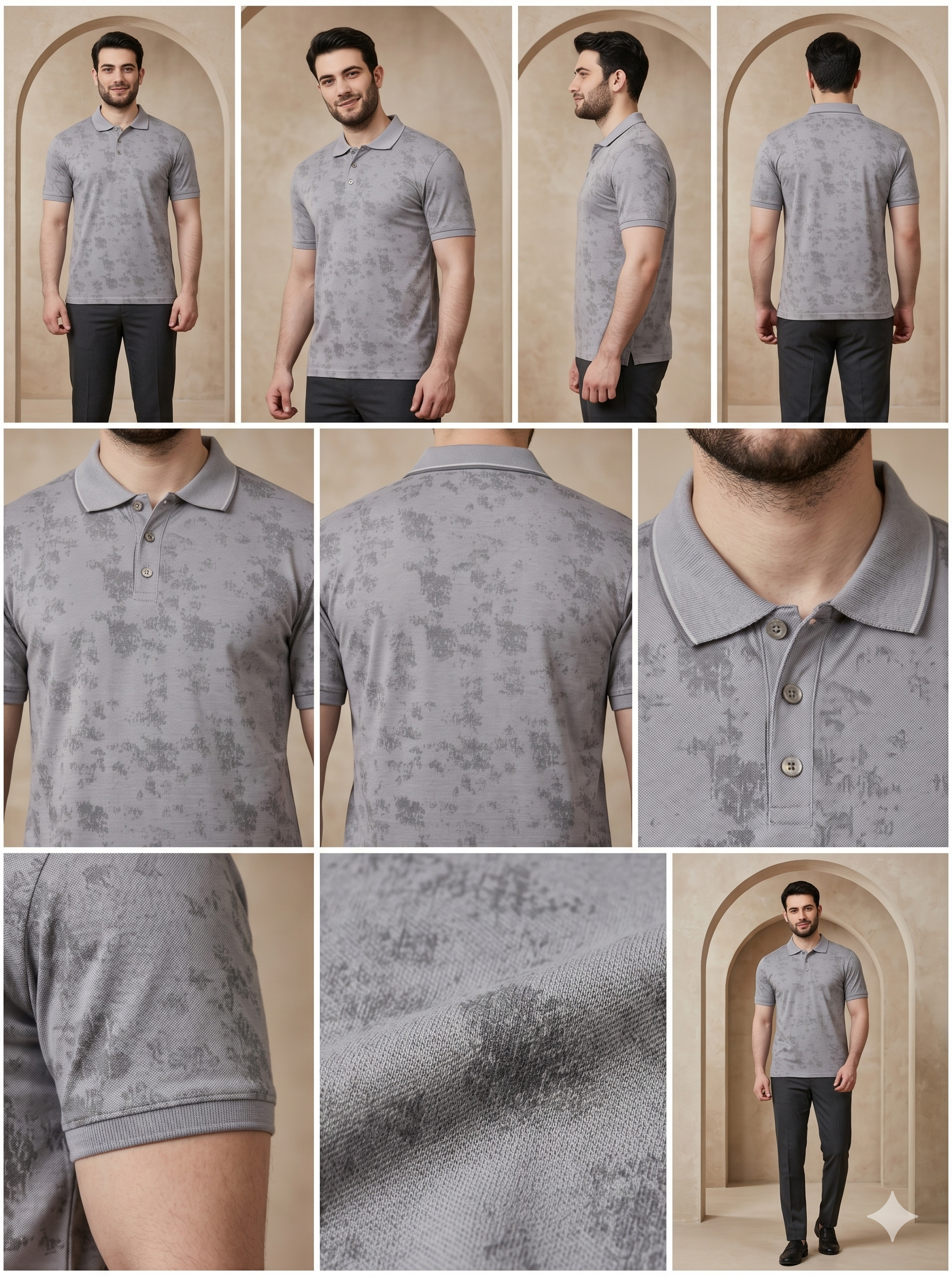 The Elysian Abstract Printed Polo