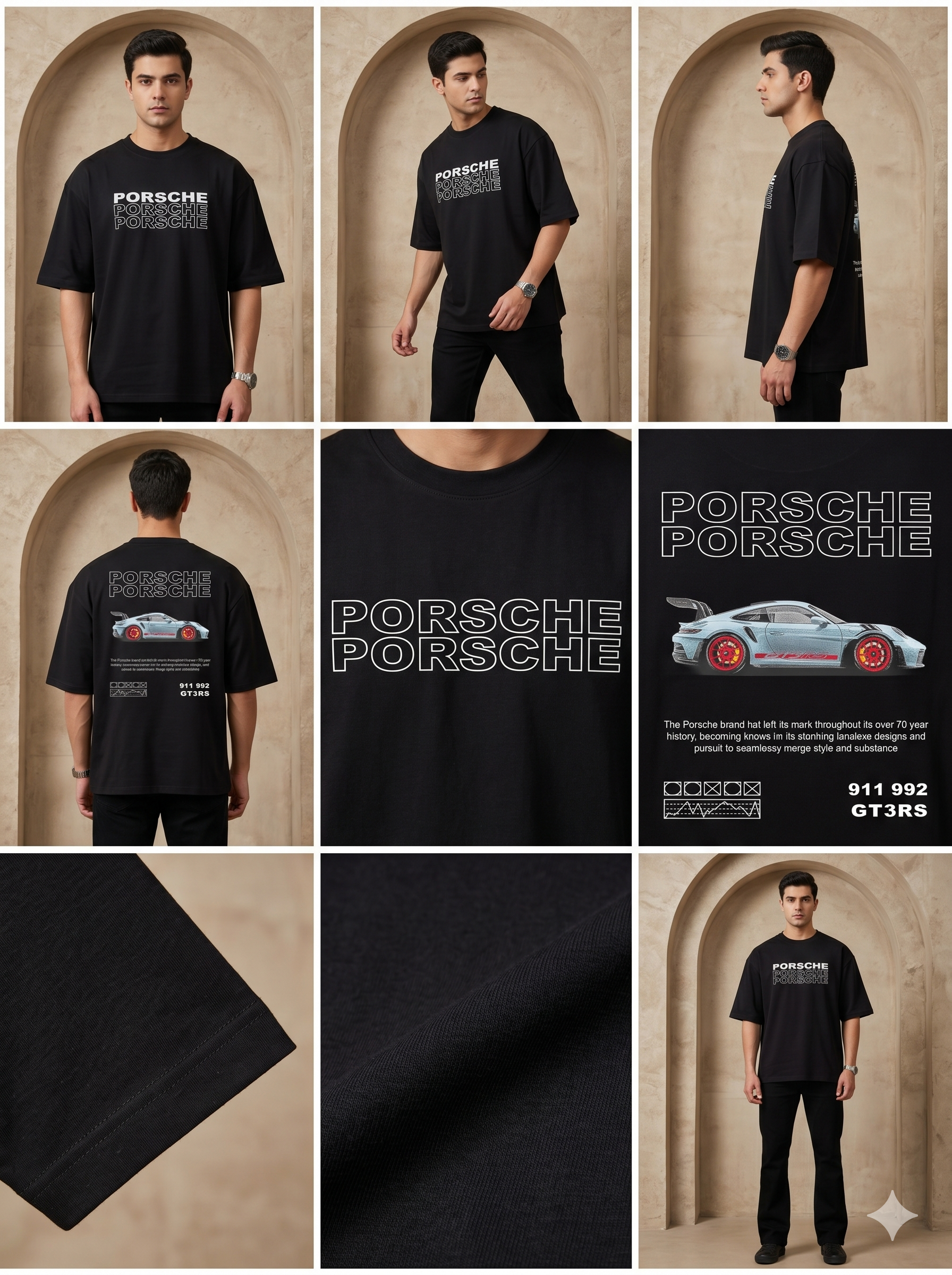 Midnight Racer Oversized Graphic T-Shirt